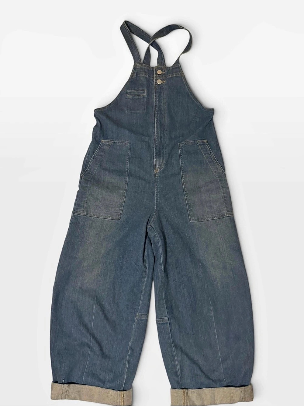 Anthropologie Barrel Overalls Denim Overalls in Blue Like New